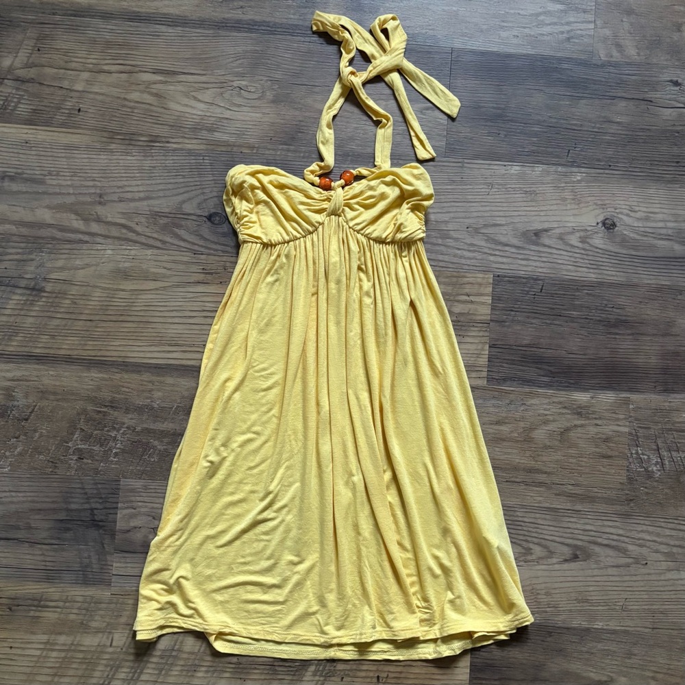 Y2K Vacation Halter Dress